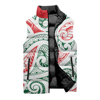 New Zealand Kowhaiwhai Christmas Sleeveless Puffer Jacket Traditional Maori Koru Pattern LT9 - Polynesian Pride