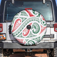 New Zealand Kowhaiwhai Christmas Spare Tire Cover Traditional Maori Koru Pattern LT9 White - Polynesian Pride
