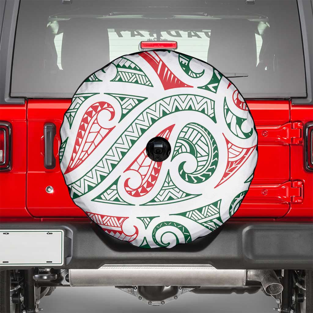 New Zealand Kowhaiwhai Christmas Spare Tire Cover Traditional Maori Koru Pattern LT9 - Polynesian Pride