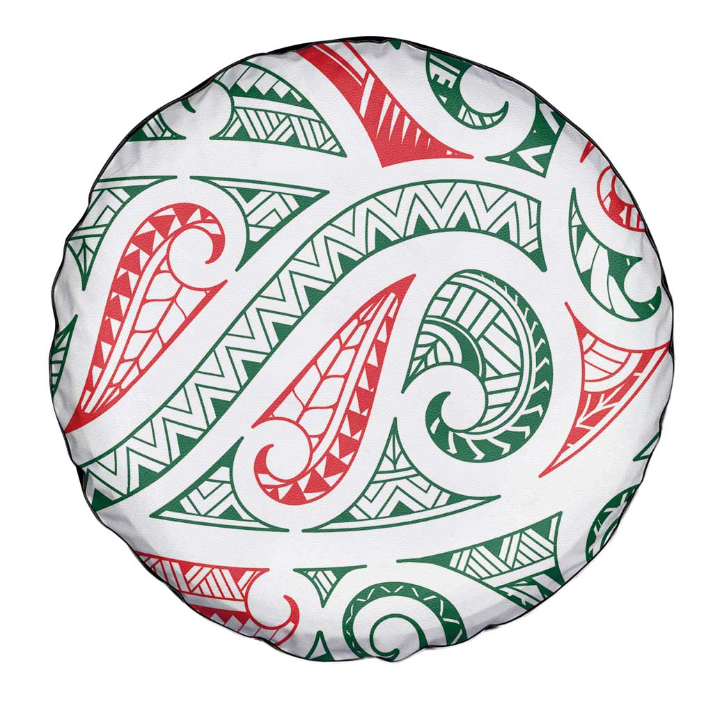 New Zealand Kowhaiwhai Christmas Spare Tire Cover Traditional Maori Koru Pattern LT9 - Polynesian Pride