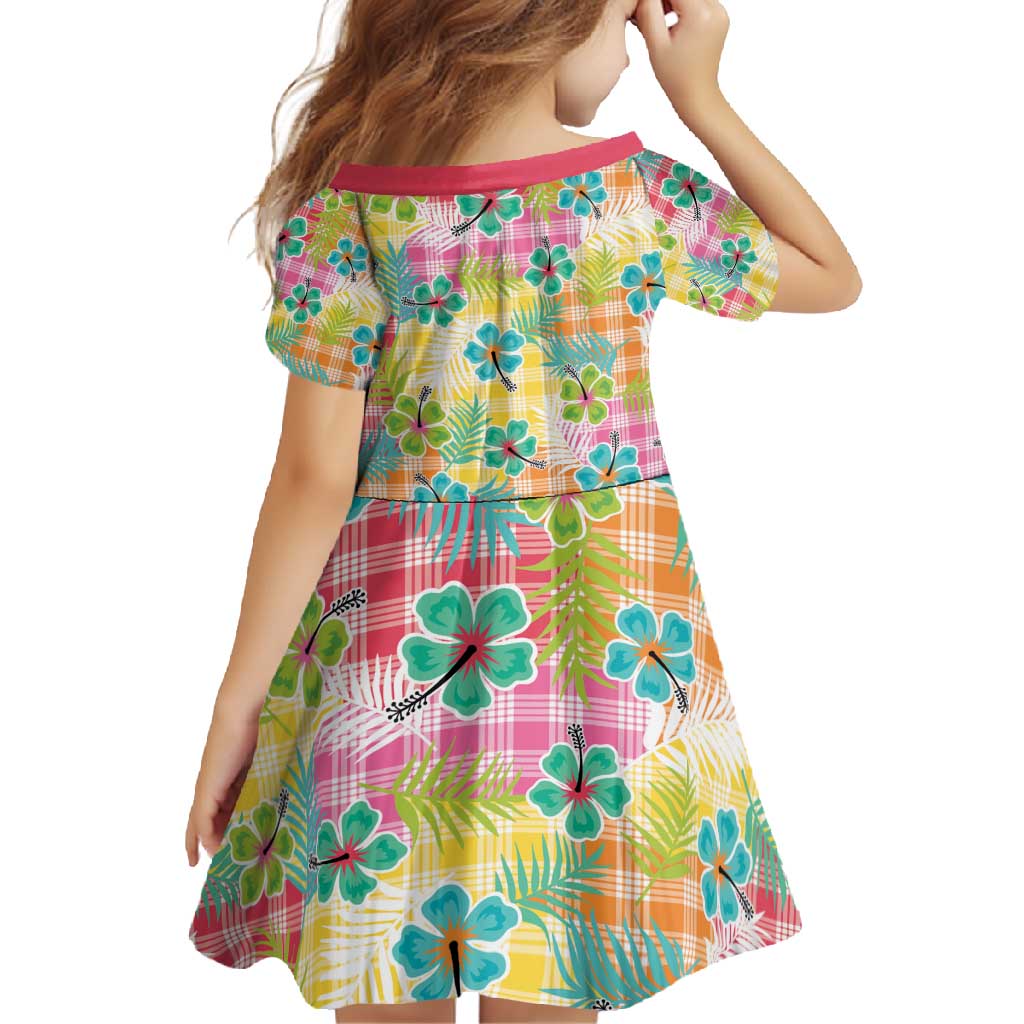 Hawaiian Palaka Family Matching Tank Maxi Dress and Hawaiian Shirt Hibiscus Palm Leaf Pattern LT9 - Polynesian Pride