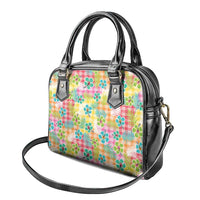 Hawaiian Palaka Shoulder Handbag Hibiscus Palm Leaf Pattern - Polynesian Pride