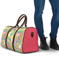 Hawaiian Palaka Travel Bag Hibiscus Palm Leaf Pattern - Polynesian Pride