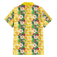 Hawaiian Palaka Family Matching Long Sleeve Bodycon Dress and Hawaiian Shirt Hibiscus Pineapple Lei LT9 - Polynesian Pride