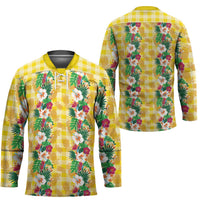 Hawaiian Palaka Hockey Jersey Hibiscus Pineapple Lei LT9 - Polynesian Pride