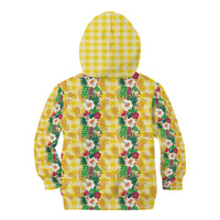 Hawaiian Palaka Kid Hoodie Hibiscus Pineapple Lei LT9 - Polynesian Pride