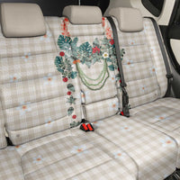 Brown Hawaiian Palaka Back Car Seat Cover Kukui Nut Money Lei - Polynesian Pride