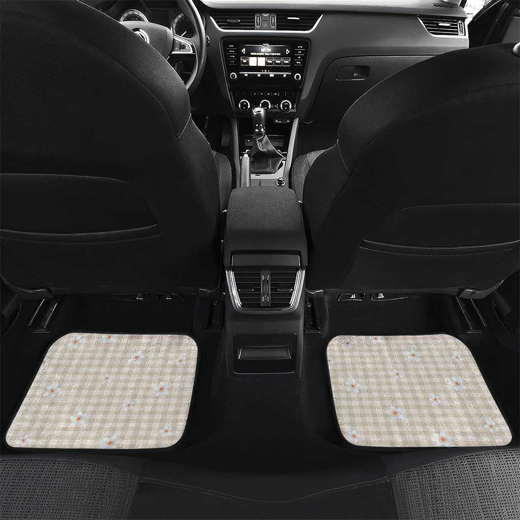 Brown Hawaiian Palaka Car Mats Kukui Nut Money Lei - Polynesian Pride