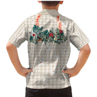 Brown Hawaiian Palaka Family Matching Mermaid Dress and Hawaiian Shirt Kukui Nut Money Lei LT9 - Polynesian Pride