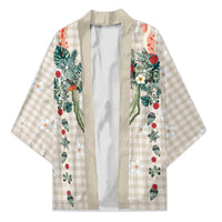 Brown Hawaiian Palaka Kimono Kukui Nut Money Lei LT9 Unisex Brown - Polynesian Pride