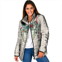 Brown Hawaiian Palaka Padded Jacket Kukui Nut Money Lei - Polynesian Pride