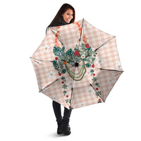 Peach Hawaiian Palaka Umbrella Kukui Nut Money Lei LT9 - Polynesian Pride