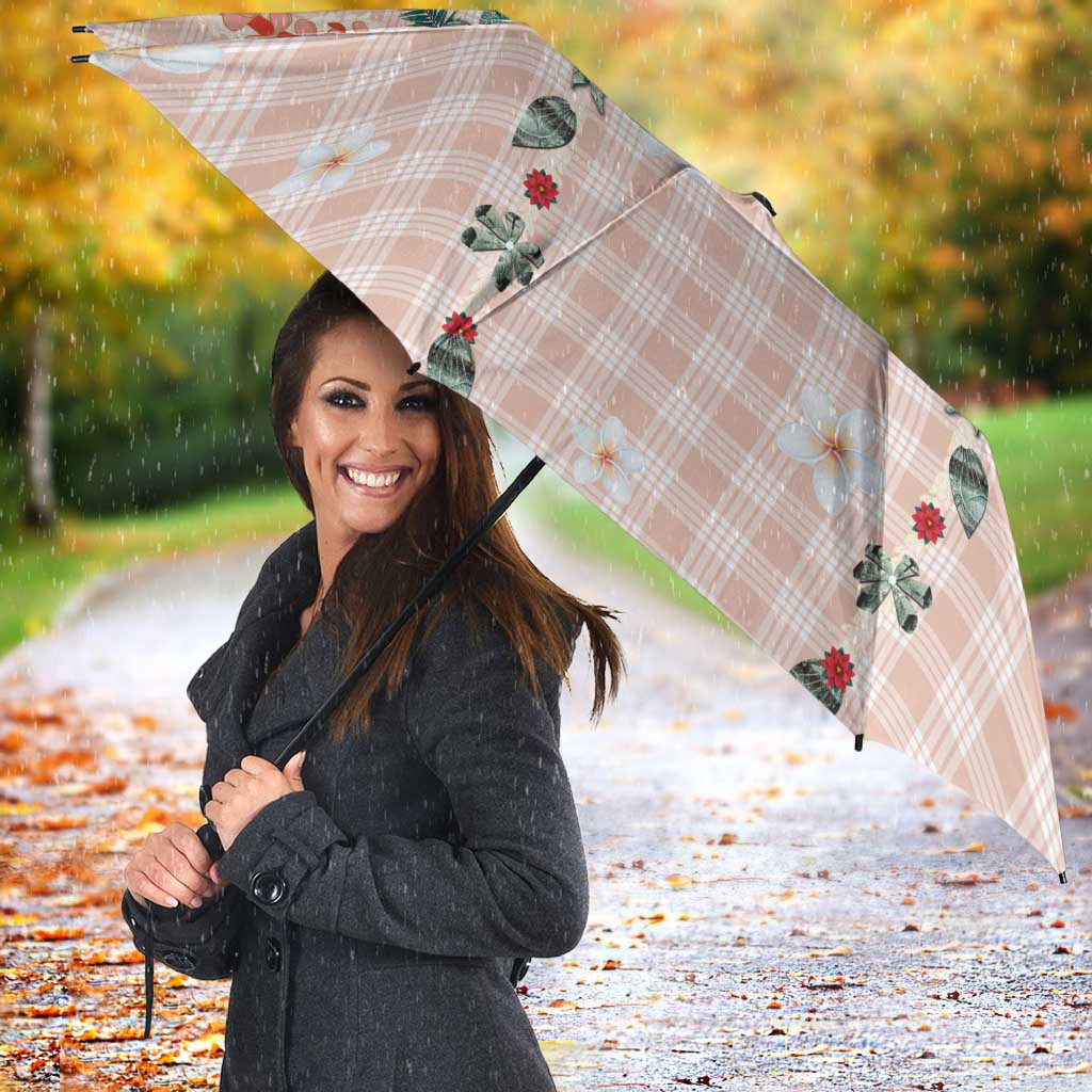 Peach Hawaiian Palaka Umbrella Kukui Nut Money Lei LT9 - Polynesian Pride