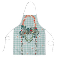 Turquoise Hawaiian Palaka Apron Kukui Nut Money Lei - Polynesian Pride