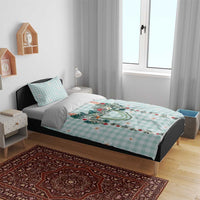 Turquoise Hawaiian Palaka Bedding Set Kukui Nut Money Lei - Polynesian Pride