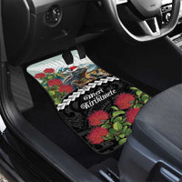 Meri Kirihimete Tuatara Car Mats New Zealand Fern with Puhutukawa Flowers LT9 - Polynesian Pride