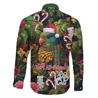 Meri Kirihimete Kakapo Santa Family Matching Off Shoulder Maxi Dress and Hawaiian Shirt Merry Christmas with Tropical Vibe LT9 - Polynesian Pride