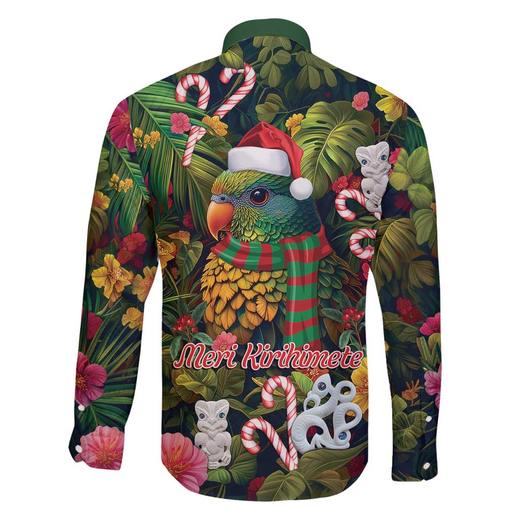 Meri Kirihimete Kakapo Santa Family Matching Off Shoulder Short Dress and Hawaiian Shirt Merry Christmas with Tropical Vibe LT9 - Polynesian Pride