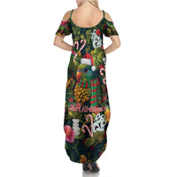 Meri Kirihimete Kakapo Santa Family Matching Summer Maxi Dress and Hawaiian Shirt Merry Christmas with Tropical Vibe LT9 - Polynesian Pride