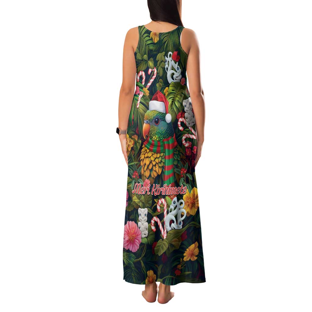 Meri Kirihimete Kakapo Santa Family Matching Tank Maxi Dress and Hawaiian Shirt Merry Christmas with Tropical Vibe LT9 - Polynesian Pride