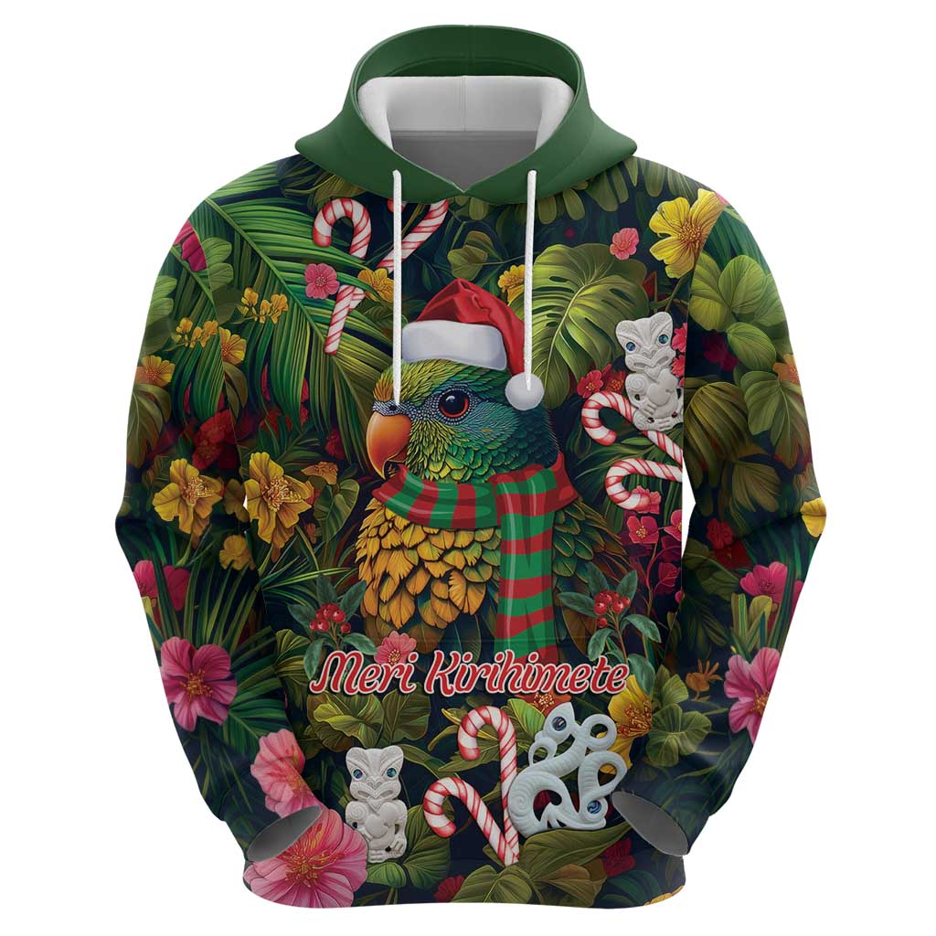 Meri Kirihimete Kakapo Santa Hoodie Merry Christmas with Tropical Vibe LT9 - Polynesian Pride