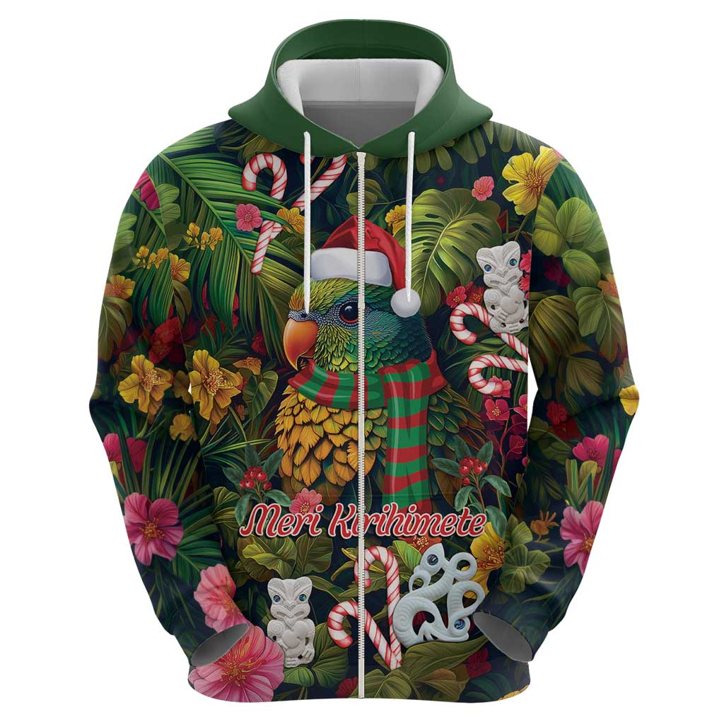 Meri Kirihimete Kakapo Santa Hoodie Merry Christmas with Tropical Vibe LT9 - Polynesian Pride