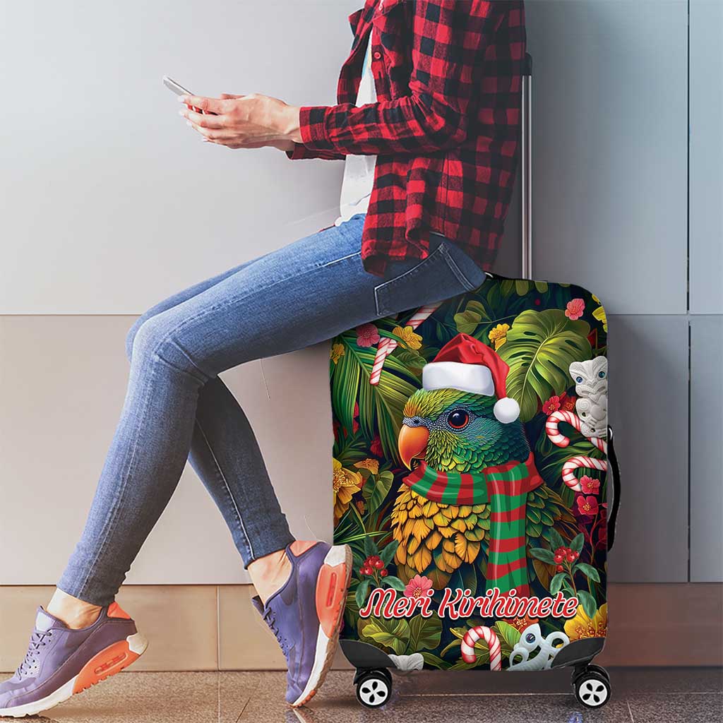 Meri Kirihimete Kakapo Santa Luggage Cover Merry Christmas with Tropical Vibe LT9 - Polynesian Pride