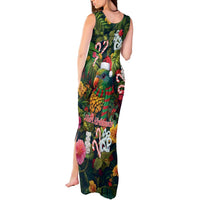 Meri Kirihimete Kakapo Santa Tank Maxi Dress Merry Christmas with Tropical Vibe LT9 - Polynesian Pride