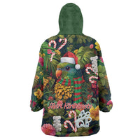 Meri Kirihimete Kakapo Santa Wearable Blanket Hoodie Merry Christmas with Tropical Vibe LT9 - Polynesian Pride