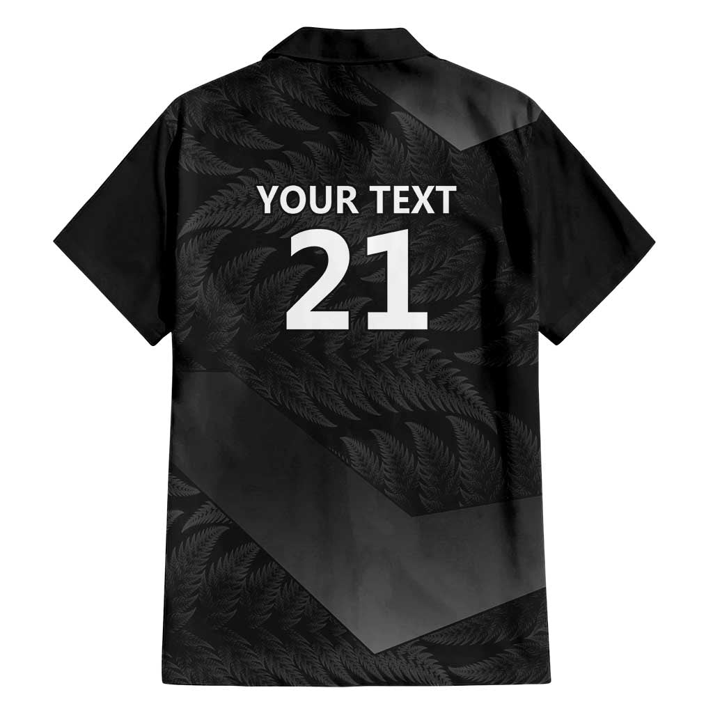 New Zealand Cricket Custom Family Matching Off Shoulder Maxi Dress and Hawaiian Shirt Potae Pango Black Fern Pattern LT9 - Polynesian Pride