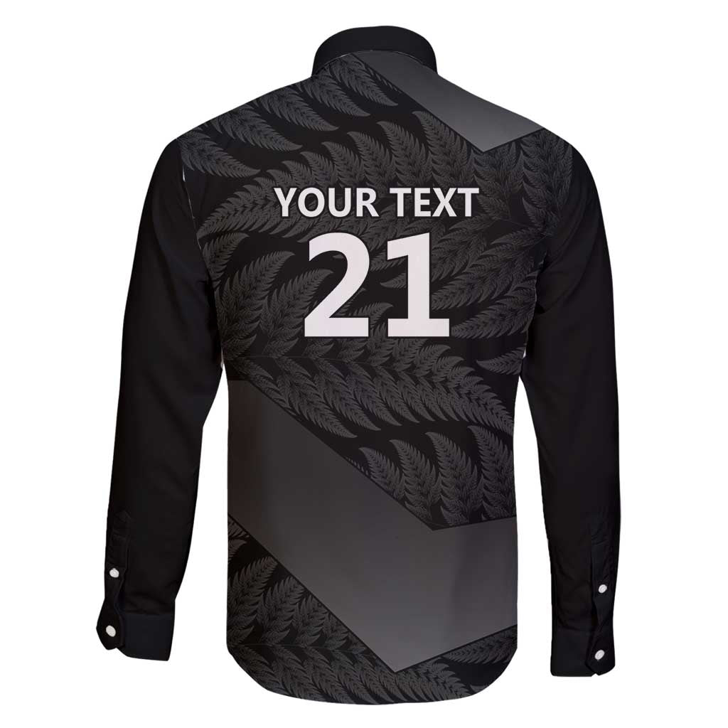 New Zealand Cricket Custom Family Matching Puletasi and Hawaiian Shirt Potae Pango Black Fern Pattern LT9 - Polynesian Pride