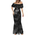 New Zealand Cricket Custom Mermaid Dress Potae Pango Black Fern Pattern
