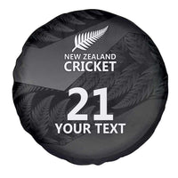 New Zealand Cricket Custom Spare Tire Cover Potae Pango Black Fern Pattern LT9 - Polynesian Pride