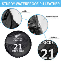New Zealand Cricket Custom Spare Tire Cover Potae Pango Black Fern Pattern LT9 - Polynesian Pride