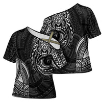 Polynesian Turtle Tribal Tattoo Cross Shoulder Shirt Black Style LT9 - Polynesian Pride