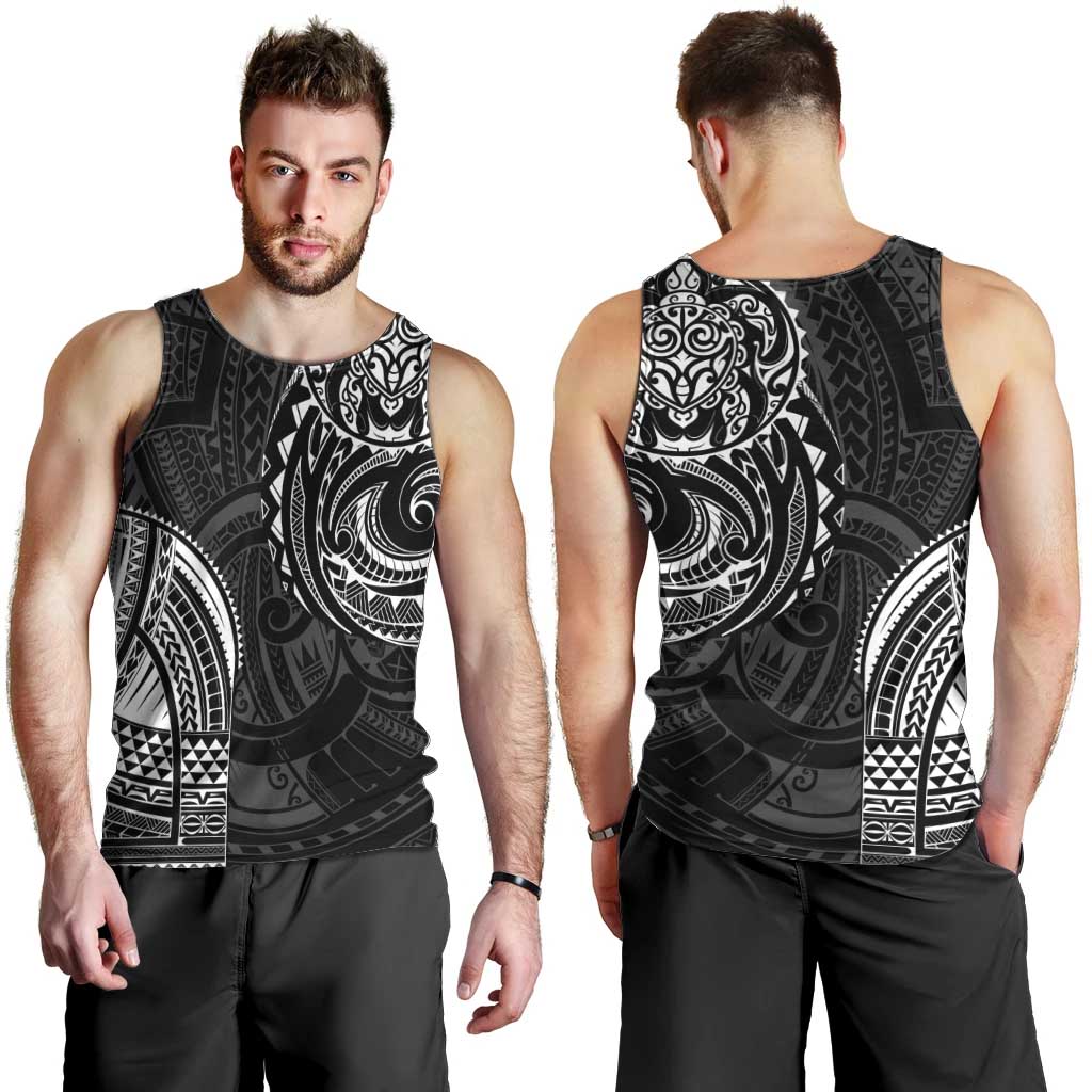 Polynesian Turtle Tribal Tattoo Men Tank Top Black Style