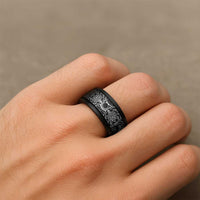 Polynesian Turtle Tribal Tattoo Spinner Ring Black Style - Polynesian Pride