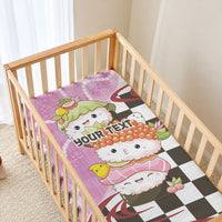 Personalized Japanese Kawaii Sushi Roll Baby Bed Cover Wagara Palaka Pattern LT9 - Polynesian Pride