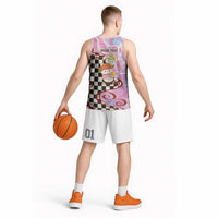 Personalized Japanese Kawaii Sushi Roll Basketball Jersey Wagara Palaka Pattern