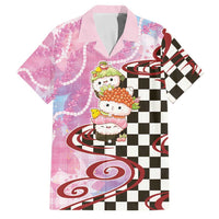 Personalized Japanese Kawaii Sushi Roll Family Matching Off Shoulder Short Dress and Hawaiian Shirt Wagara Palaka Pattern LT9 Dad's Shirt - Short Sleeve Pink - Polynesian Pride