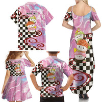 Personalized Japanese Kawaii Sushi Roll Family Matching Summer Maxi Dress and Hawaiian Shirt Wagara Palaka Pattern LT9 - Polynesian Pride