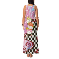 Personalized Japanese Kawaii Sushi Roll Family Matching Tank Maxi Dress and Hawaiian Shirt Wagara Palaka Pattern LT9 - Polynesian Pride