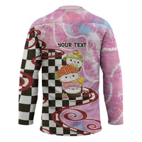 Personalized Japanese Kawaii Sushi Roll Hockey Jersey Wagara Palaka Pattern