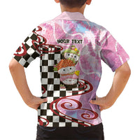 Personalized Japanese Kawaii Sushi Roll Kid Hawaiian Shirt Wagara Palaka Pattern LT9 - Polynesian Pride