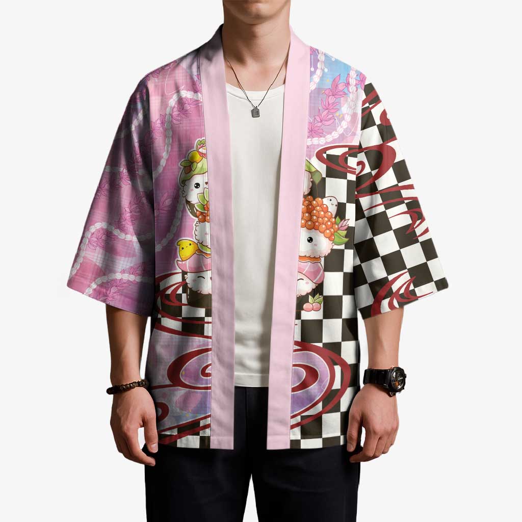 Personalized Japanese Kawaii Sushi Roll Kimono Wagara Palaka Pattern
