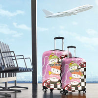 Personalized Japanese Kawaii Sushi Roll Luggage Cover Wagara Palaka Pattern
