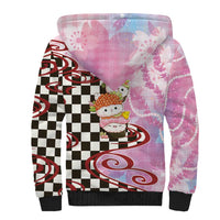 Personalized Japanese Kawaii Sushi Roll Sherpa Hoodie Wagara Palaka Pattern LT9 - Polynesian Pride