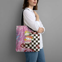 Personalized Japanese Kawaii Sushi Roll Tote Bag Wagara Palaka Pattern