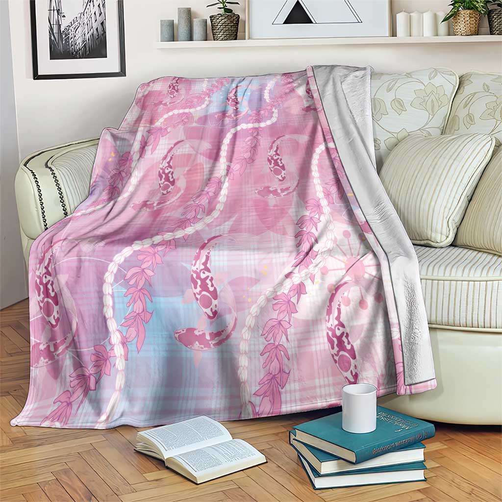 Japanese Koi Fish Blanket Pink Wagara Palaka Honohono Pikake Lei