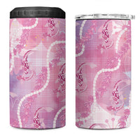 Japanese Koi Fish 4 in 1 Can Cooler Tumbler Pink Wagara Palaka Honohono Pikake Lei LT9 One Size: 16 oz Pink - Polynesian Pride